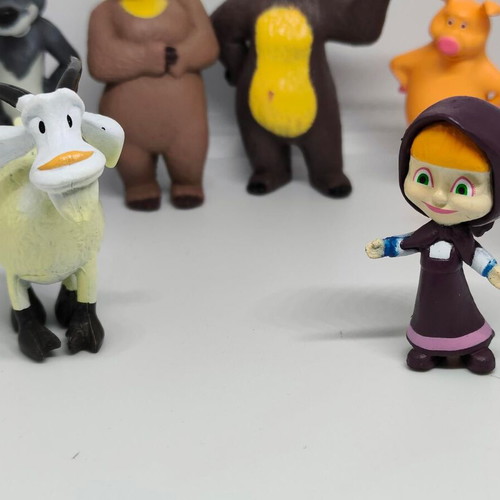 Masha and the Bear collectible figure set like new, 10 pieces