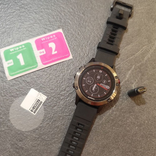 Garmin Fenix 5 smartwatch used, Slate Grey, stainless steel, Gorilla Glass 47mm