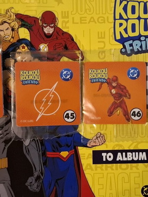 Koukouroukou DC sticker album with 12 sealed stickers