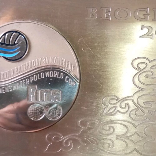 Sports medal used for 2002 Water Polo World Cup