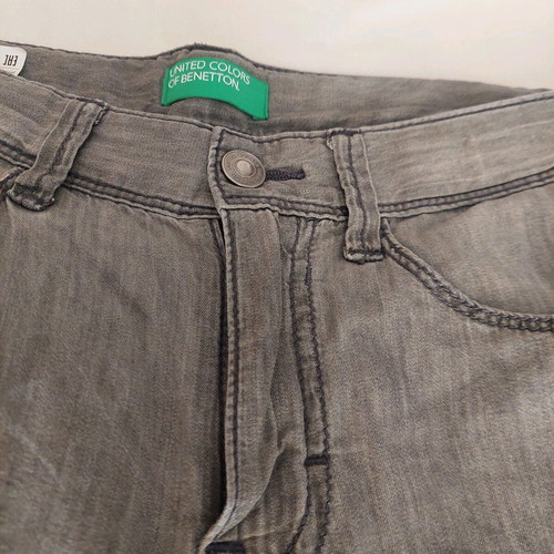 Benetton denim bermuda shorts for boy 10-11 years like new, grey