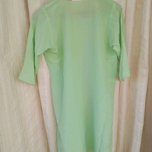 Pistachio vintage 80s dress like new, airy fabric, size M