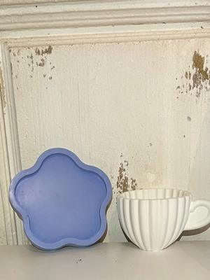 Gypsum set handmade decorative saucer with cup new