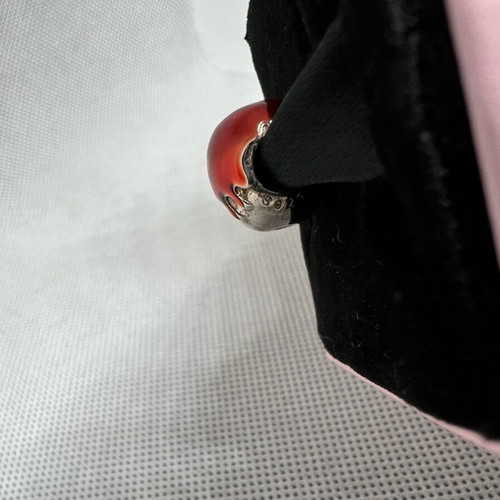 Apple symbol s925 new, red and silver charm