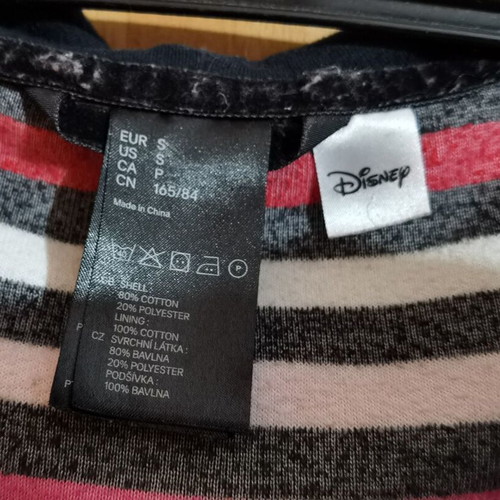 Disney plush striped bathrobe used