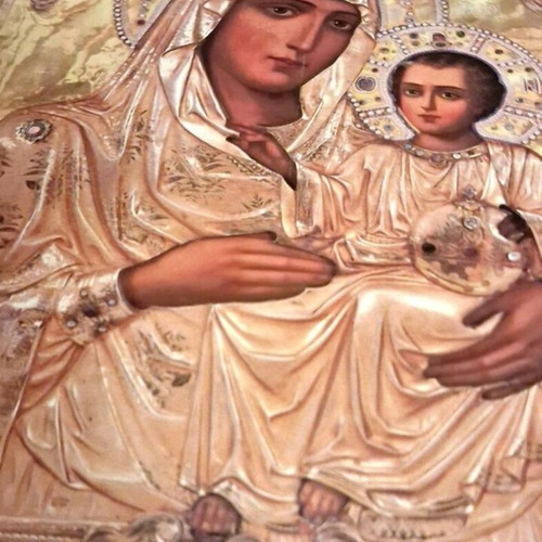 Golden Panagia Ierousolymitissa icon
