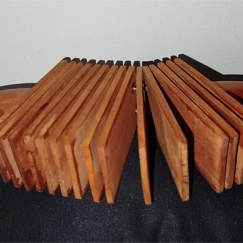 Wooden percussion musical instrument with handles like new