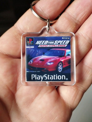 Need for Speed Road Challenge PS1 Keychain new