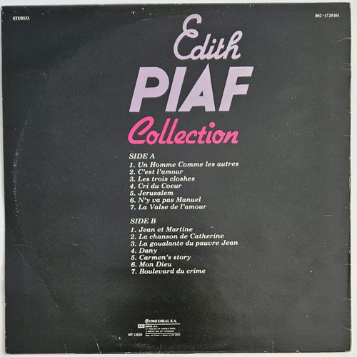 Edith Piaf Collection vinyl record like new