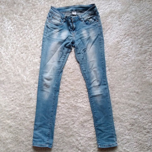 Women's stonewashed denim No29 used, elastic fitted style