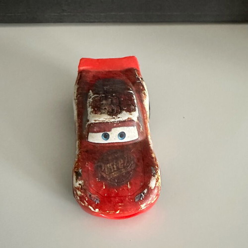 Lightning McQueen Cars toy used like new, collectible worn look