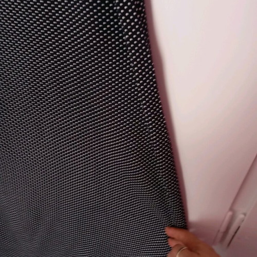 Summer dress elastic black with white polka dots like new