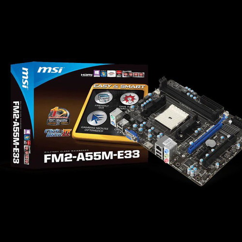 Σετ μητρικής MSI FM2-A55M-E33 και CPU AMD A4 5300 μεταχειρισμένο