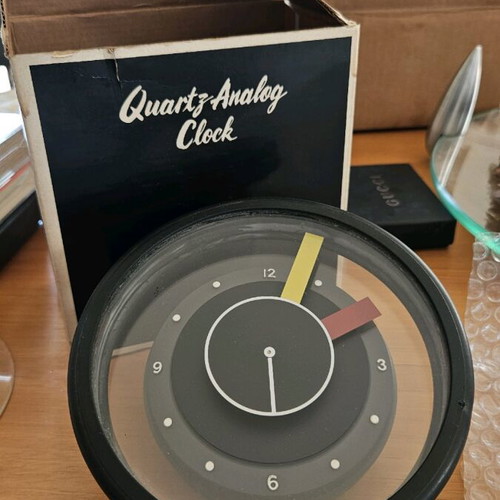 TOCHIGI TOKEI RARE DESK CLOCK EXTREMELY RARE POP ART QUARTZ CLOCK RETRO