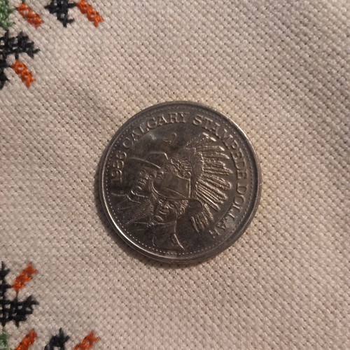 Calgary Canada commemorative token used, 33mm diameter