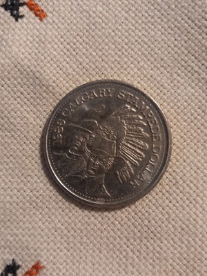 Calgary Canada commemorative token used, 33mm diameter
