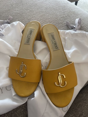 Jimmy Choo mules like new, size 37, yellow