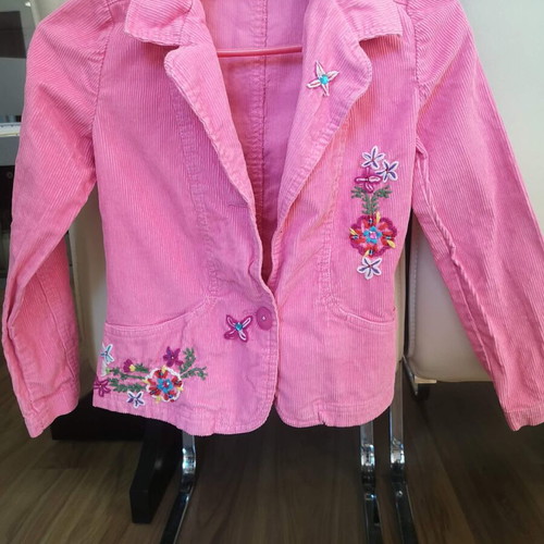 Girls' pink blazer size 128, 8 years, like new