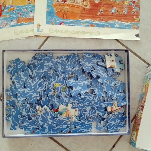 Djeco Pirates Puzzle 100 Pieces used with Poster