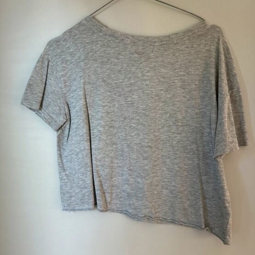 Bershka short-sleeve shirt like new, grey with open neckline