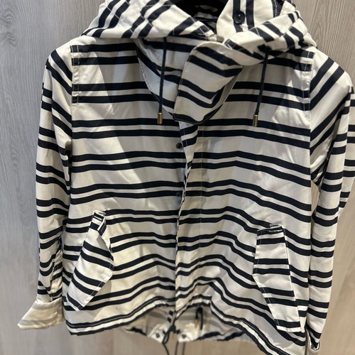 Zara navy blue marinière jacket, medium size