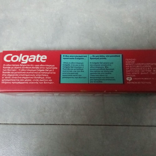 Colgate Gel toothpaste pack like new, 1980s collectible
