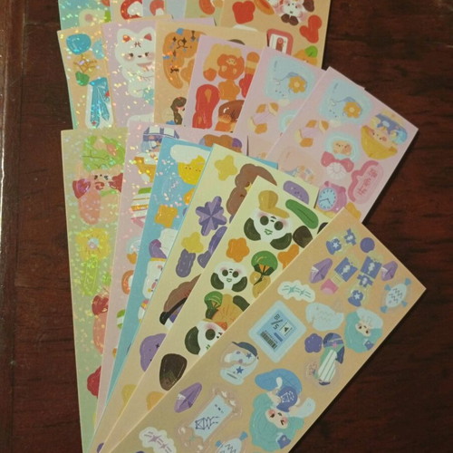 Stickers used, many and different