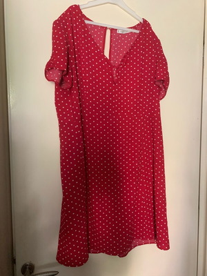 Mango Violeta plus size S dress like new, red