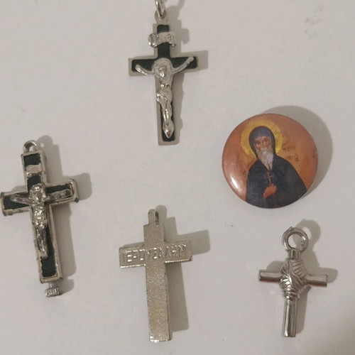 Cross amulet set used, 3 pieces from Jerusalem