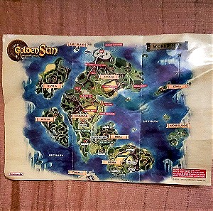 Golden Sun Map Αφίσα