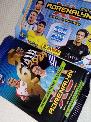 Panini cards new, two sealed packs with 6 cards each