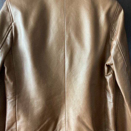 Biker jacket metallic gold like new, lamb leather, size 40