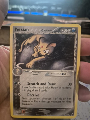 Persian HP 38 Delta Species Pokemon Card used