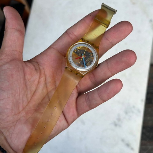 Swatch Jelly Fish GK100 1985 watch used, working, needs repair