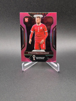 2022 Panini Prizm World Cup Qatar Pink Strahinja Pavlovic Rookie Card used