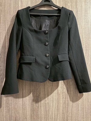 Black Zara jacket S like new with padded shoulders
