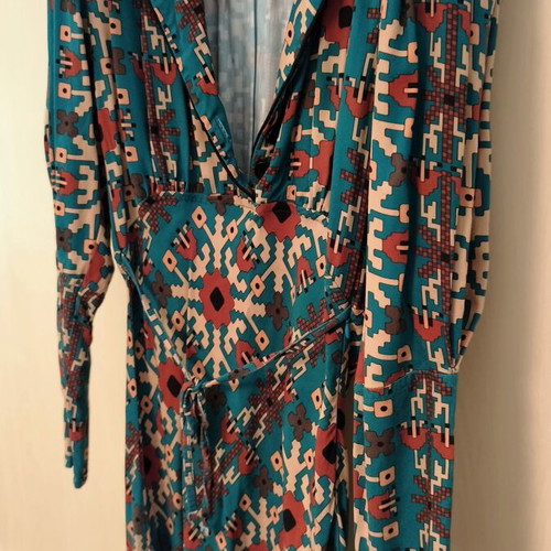 Karavan Marley Green Dress new, blue and brown, size S