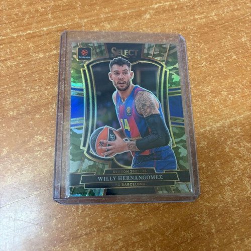 2025-26 Select EuroLeague Willy Hernangomez Premier Green Camo Prizm Card