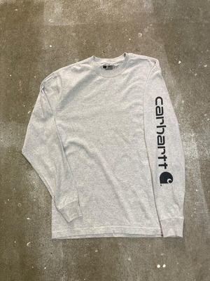 Carhartt Wip Longsleeve T-Shirt with Print, Grey, Size S, Loose Fit