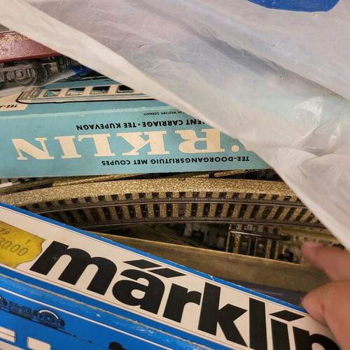 Marklin trains used from various decades with accessories