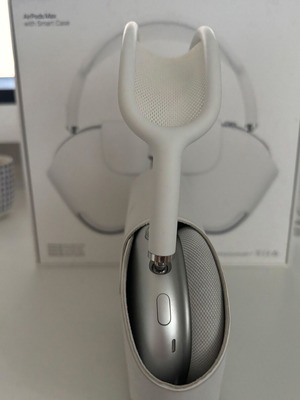 Apple Airpods Max σαν καινούργιο, ασημί με λευκό headband και smart case