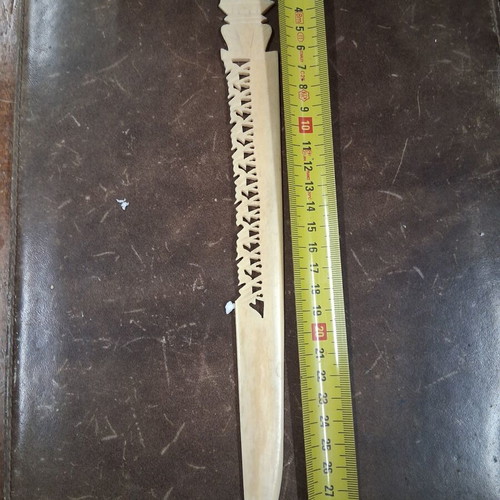 Vintage papercutter camel bone used, 30 cm
