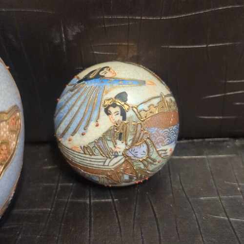 Hand Painted Satsuma Vase unused