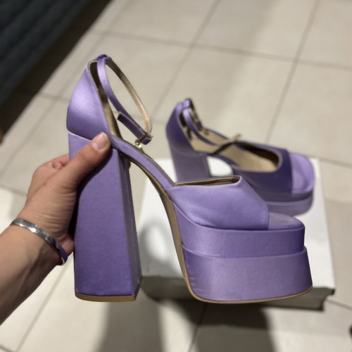 Tsakiris Mallas purple high heel shoes, size 40