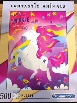 Clementoni Fantastic Animals Unicorn puzzle like new, 500 pieces