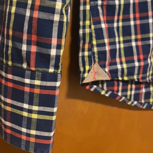 Belmonte Italian shirt medium slim fit like new, multicolor cotton