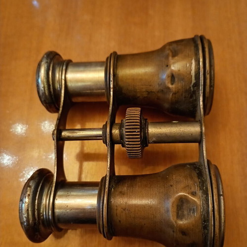 Collectible binoculars used, brass and metal