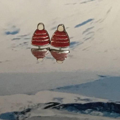 Earrings Santa Hats used, Xmas