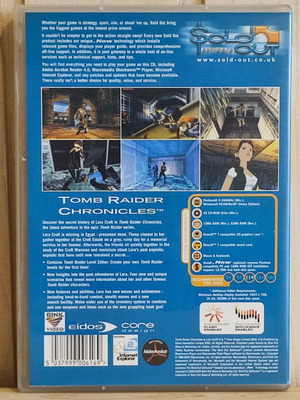 Tomb Raider Chronicles PC game, 2 discs
