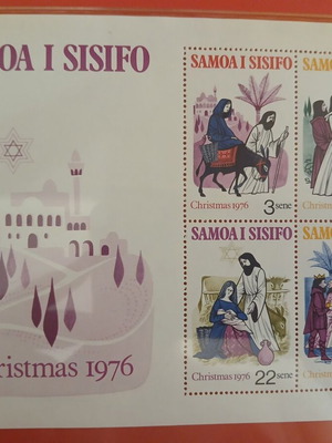 Samoa and Sisifo Christmas 1976 Stamp Sheet new